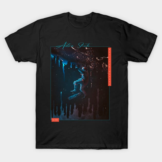 Space Skate T-Shirt by Marischa Becker